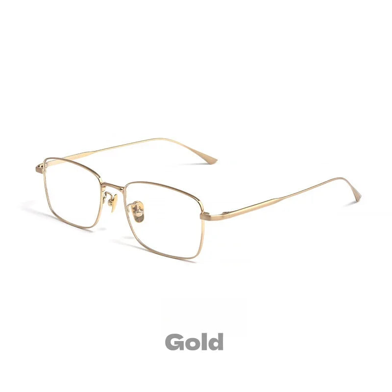 Pure Titanium Square Eyeglasses Frame - Unisex Optical
