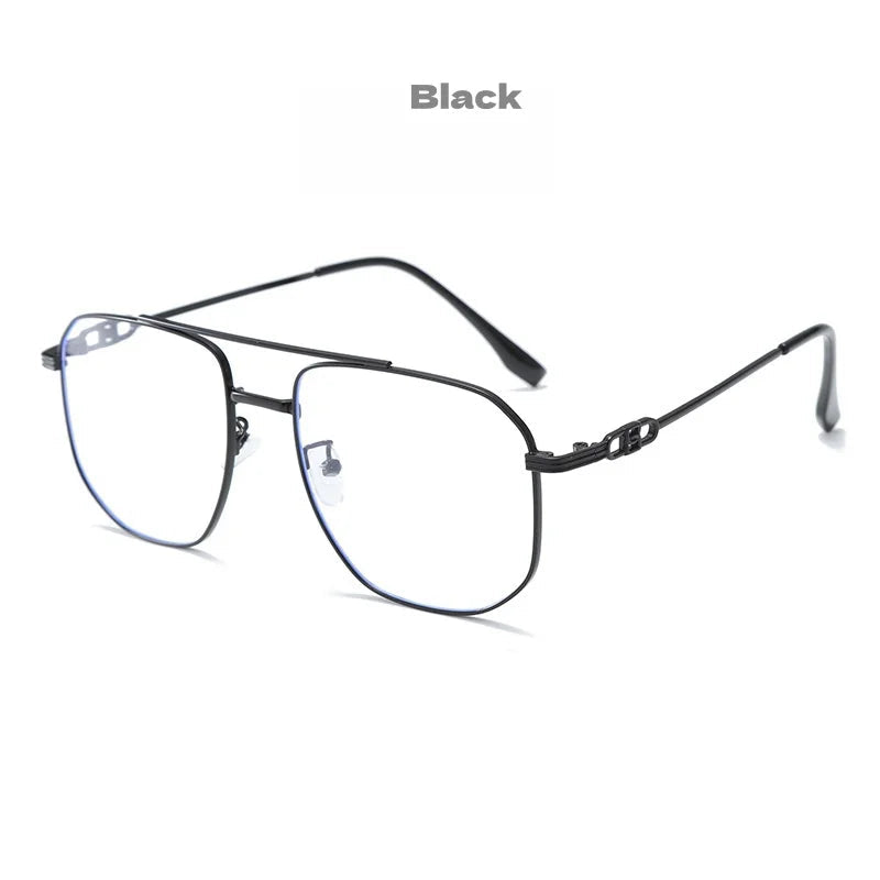 Anti Blue Light Eyeglasses - Metal Double Beam Frame