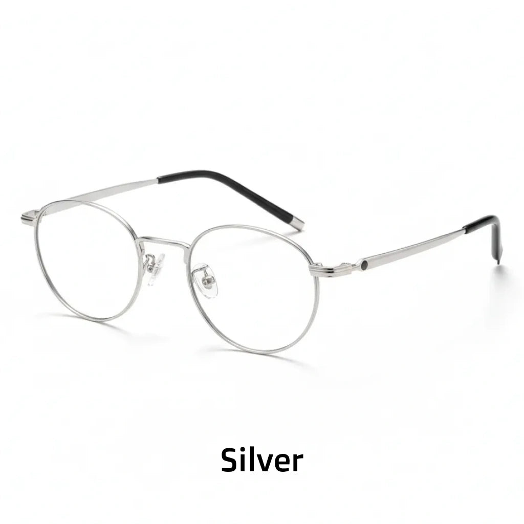 Frame Ultra Light Titanium Round Eyeglass - Anti Blue Light