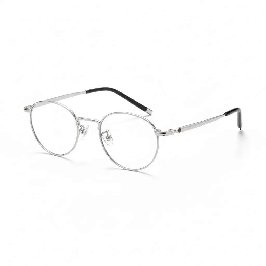 Frame Ultra Light Titanium Round Eyeglass - Anti Blue Light