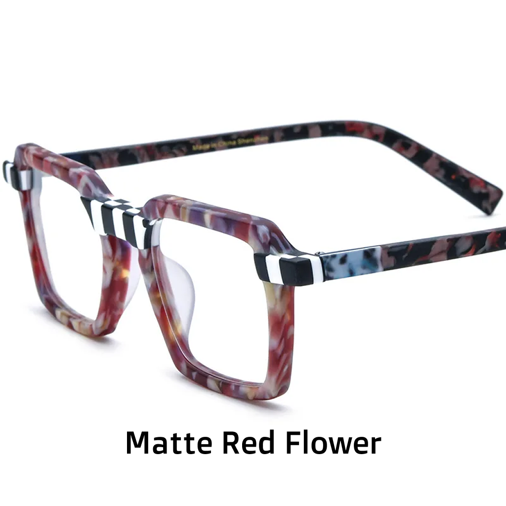 Acetate Square Optical Frames – Unisex Prescription Eyeglasses