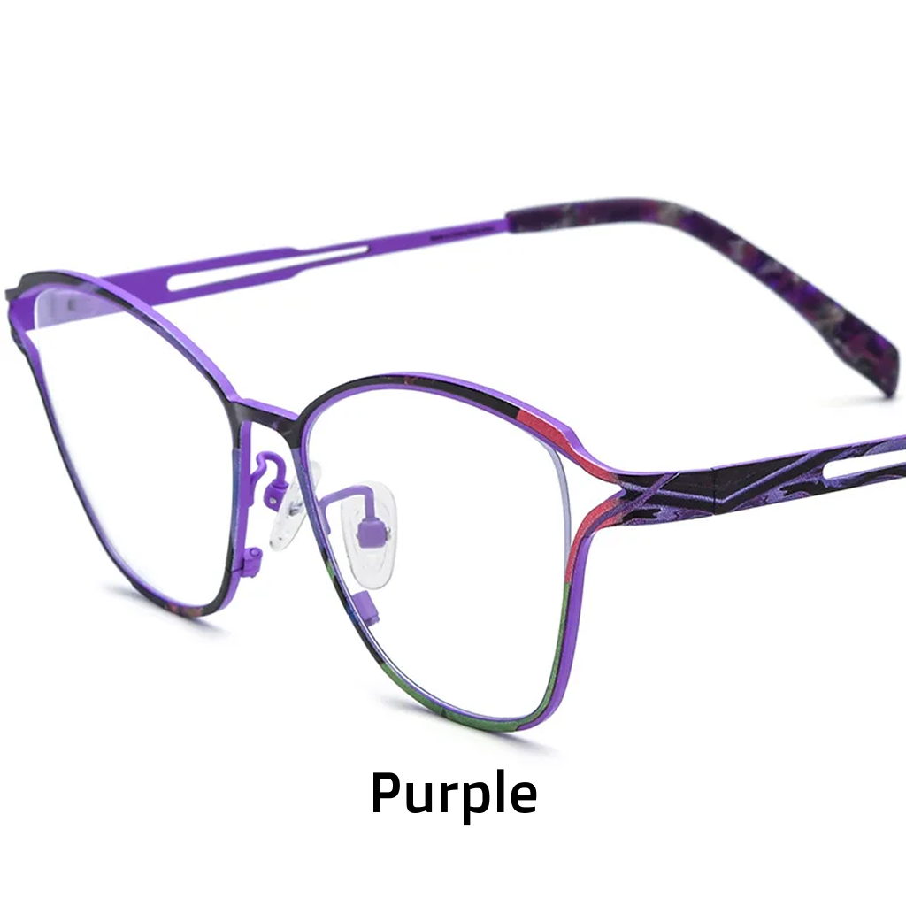 Titanium Cat Eye Optical Glasses Frame