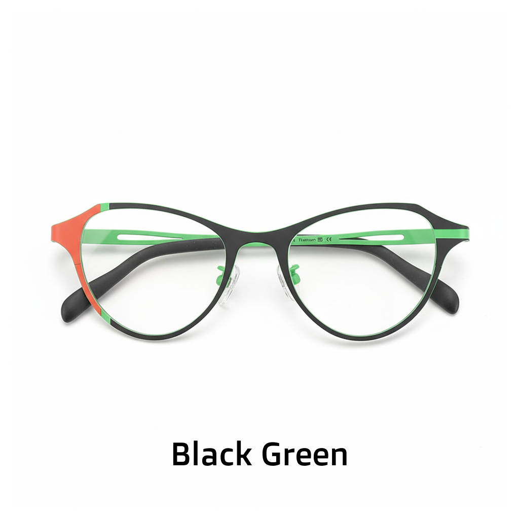 Titanium Cat Eye Optical Glasses Frame