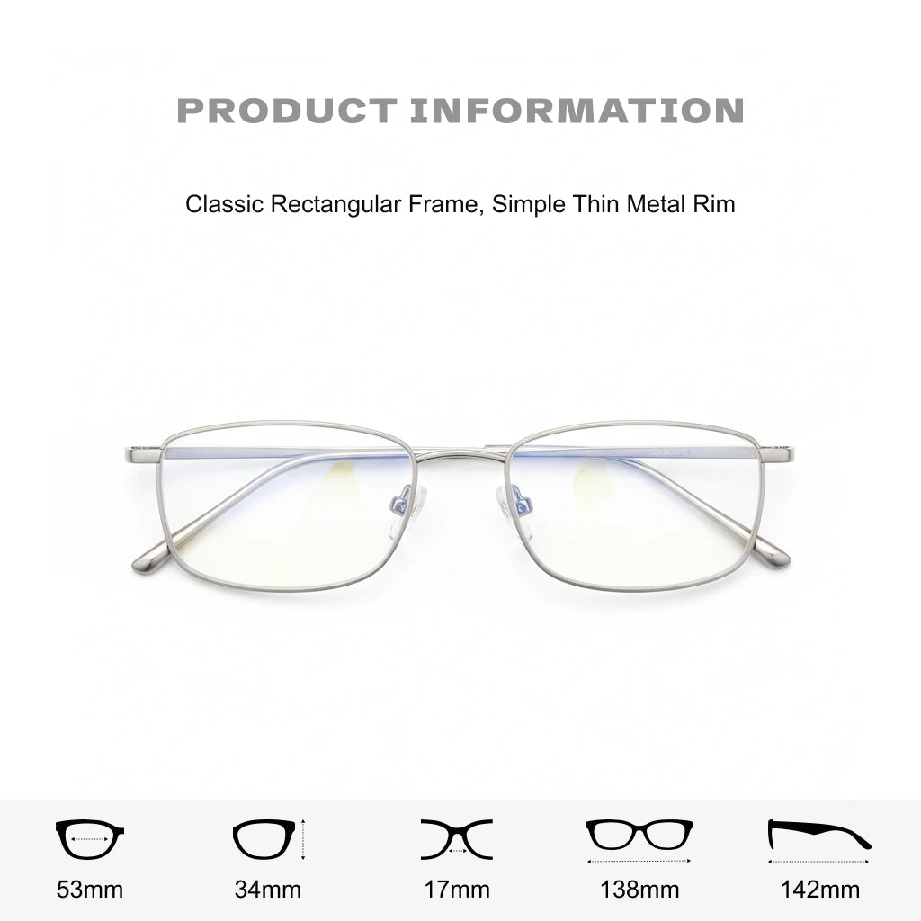 Ultra-Light Titanium Oval Optical Glasses Frame