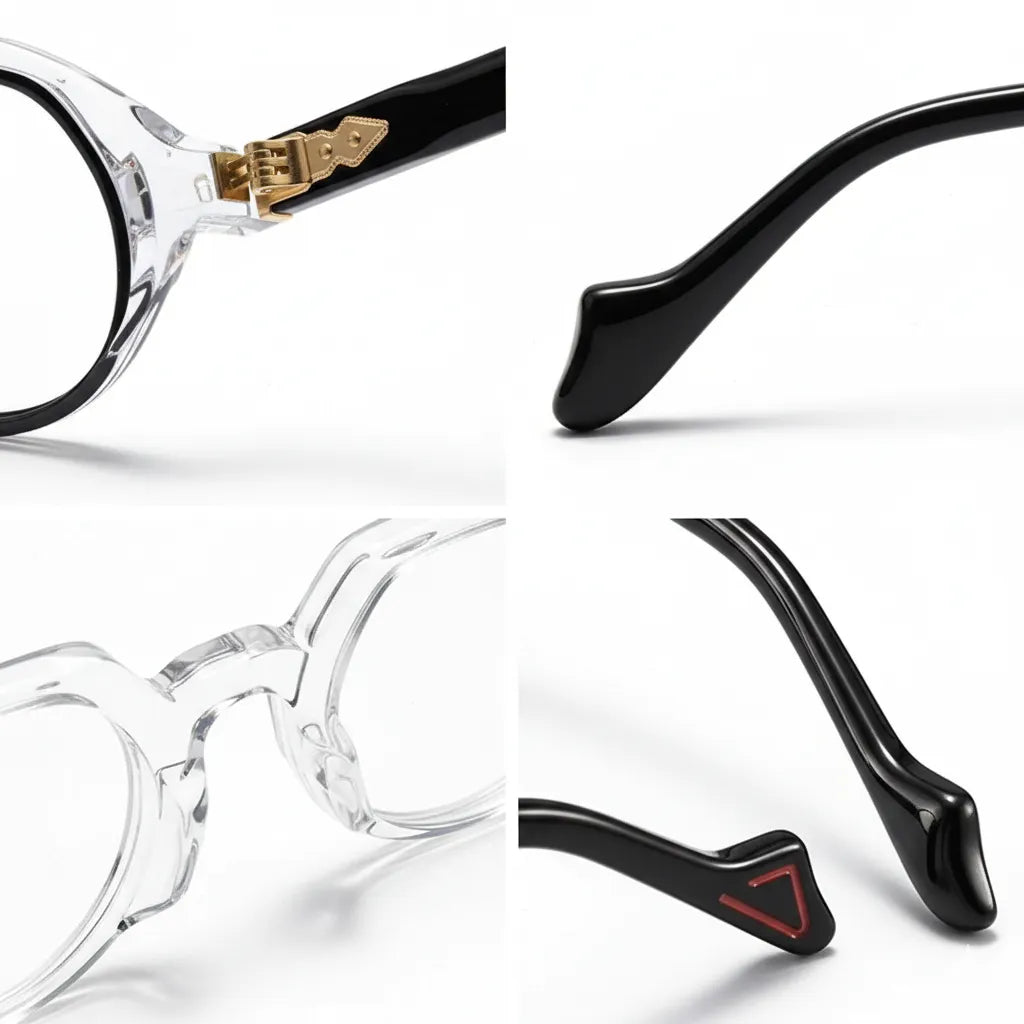 Retro Irregular Acetate Eyeglasses - Optical Prescription Frames