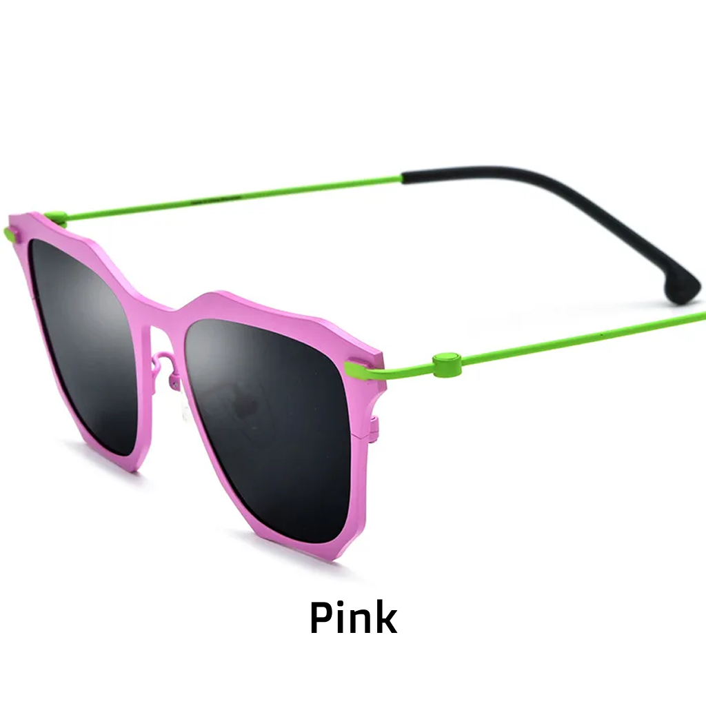 Titanium Rectangle Polarized Sunglasses UV400