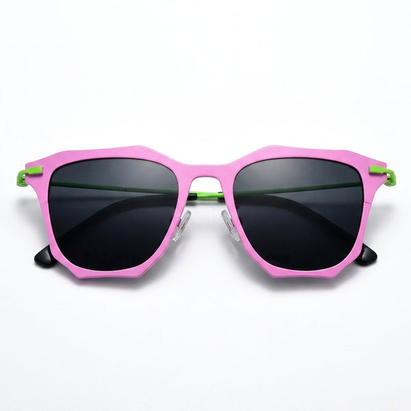Titanium Rectangle Polarized Sunglasses UV400