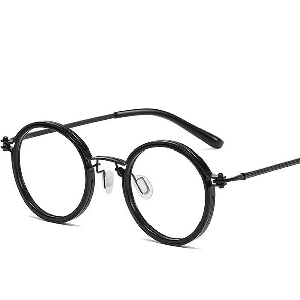 Retro Round Metal Glasses Frames - Blue Light Blocking Optical Prescription