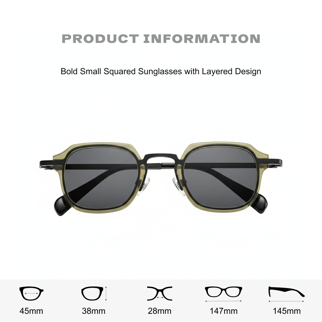 Polarized Retro Square Sunglasses - UV Protection