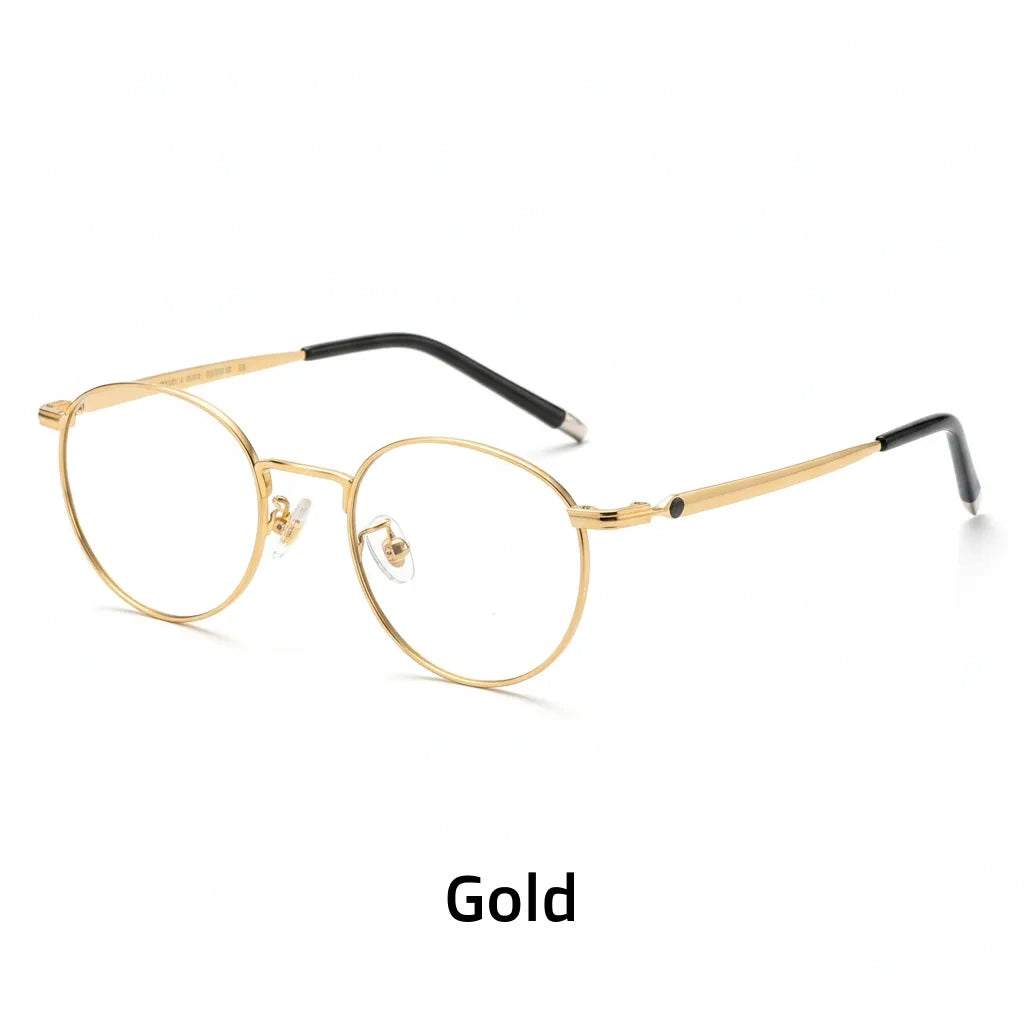 Frame Ultra Light Titanium Round Eyeglass - Anti Blue Light