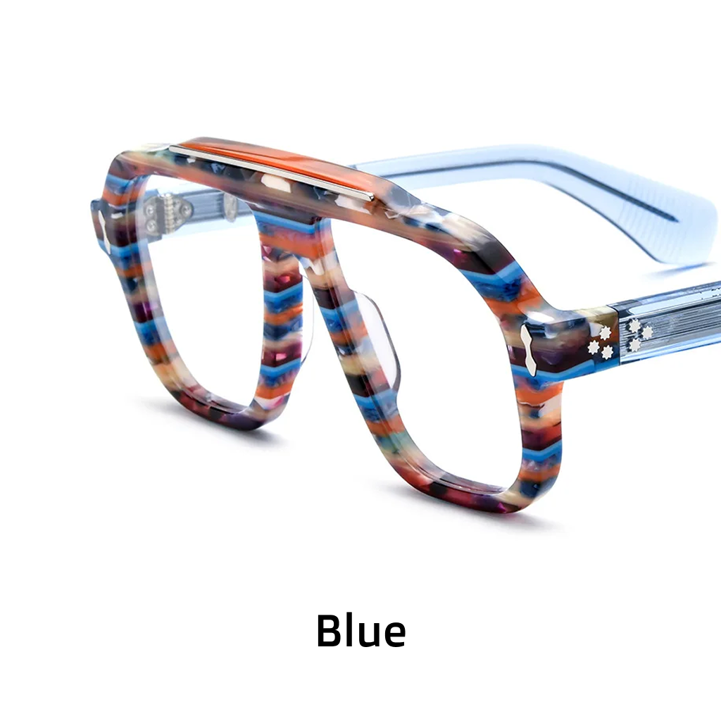 Wide Frame Square Acetate Optical Glasses