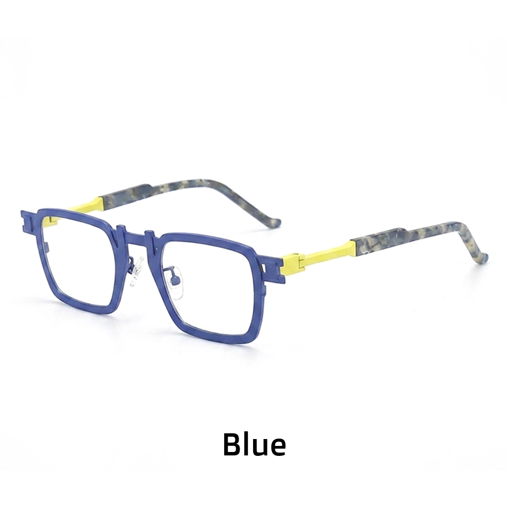 Quadratische optische Brille aus Titan