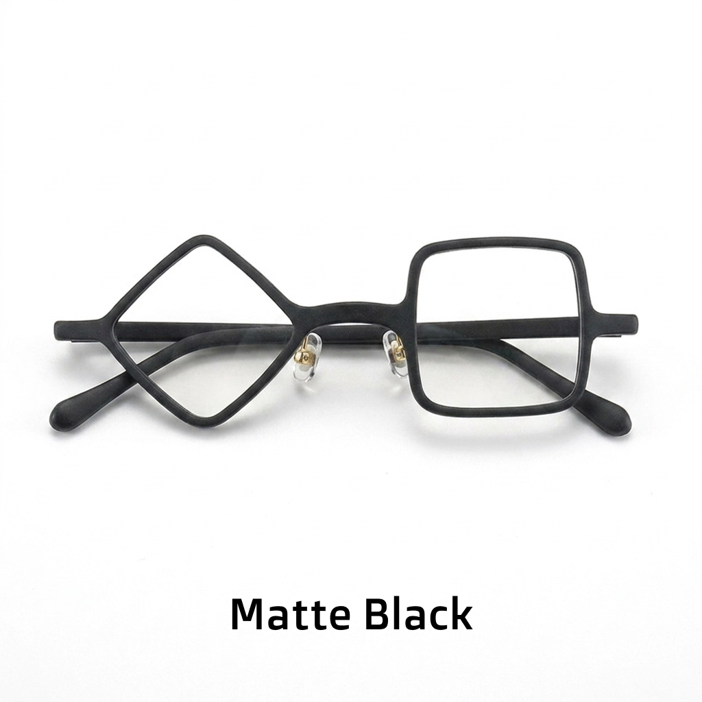 Frosted Acetate Square Optical Frames – Matte Retro Unisex