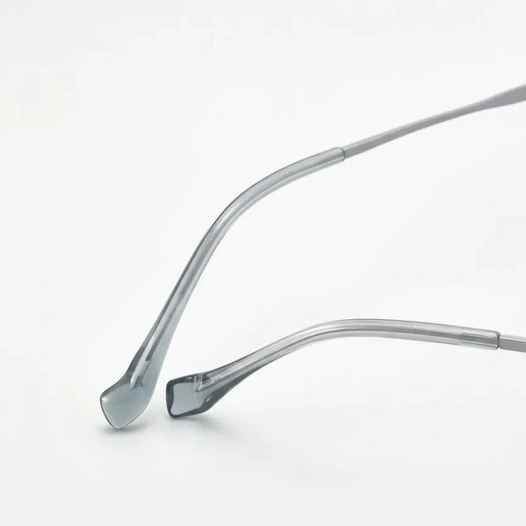 Pure Titanium Polygonal Eyeglasses Frame - Retro Double Beam Design