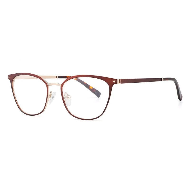 Ultra Light Metal Cat Eye Eyeglass Frame GL8850