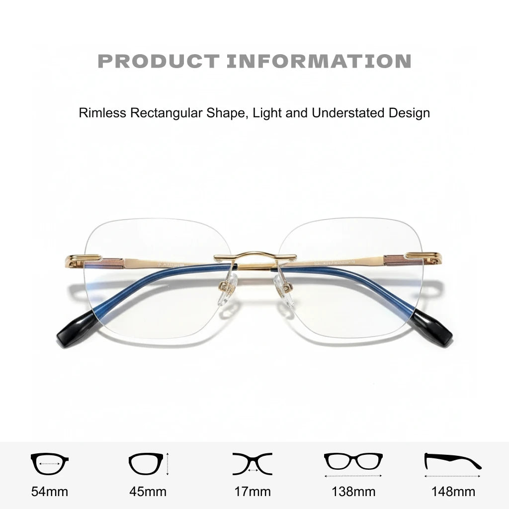 Ultra-Light Titanium Frameless Eyeglasses RS88232
