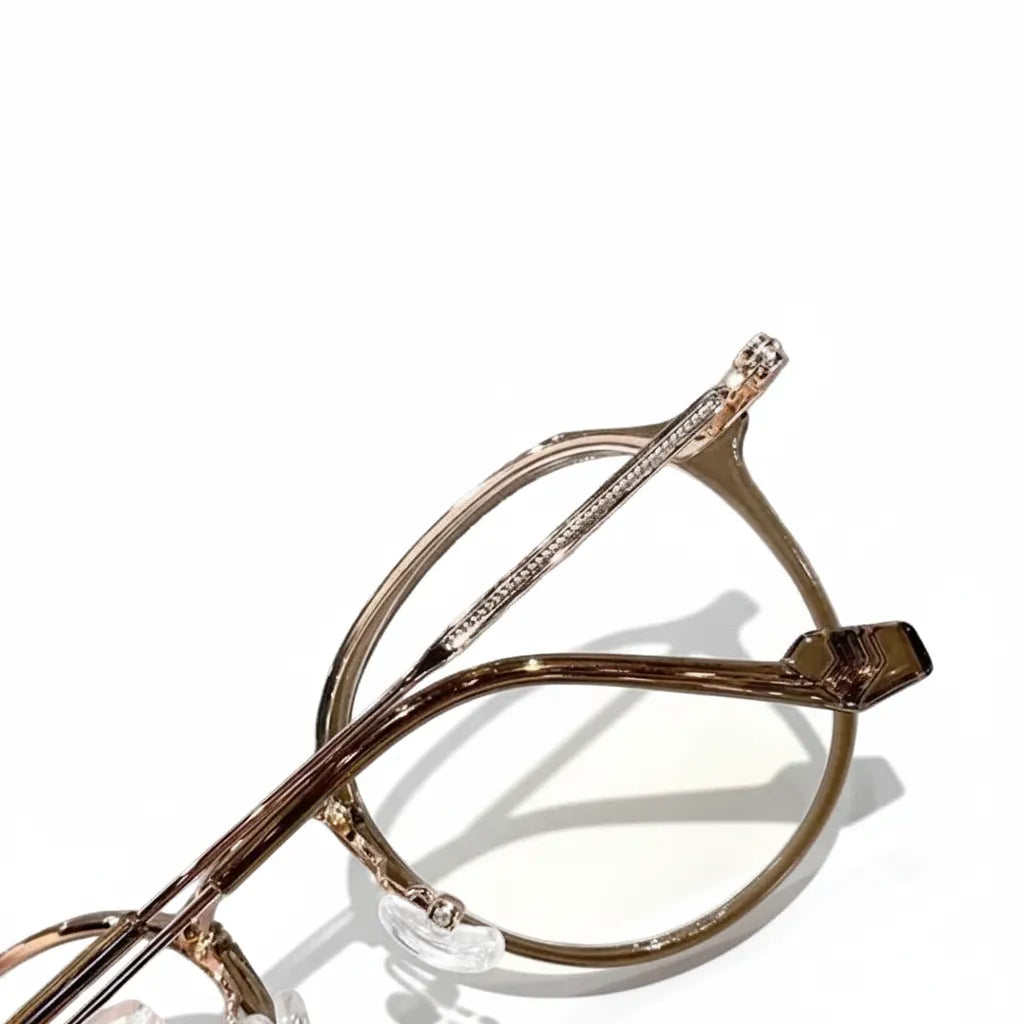 Retro Plastic Titanium Eyeglass Frame - Unisex Optical Prescription Glasses