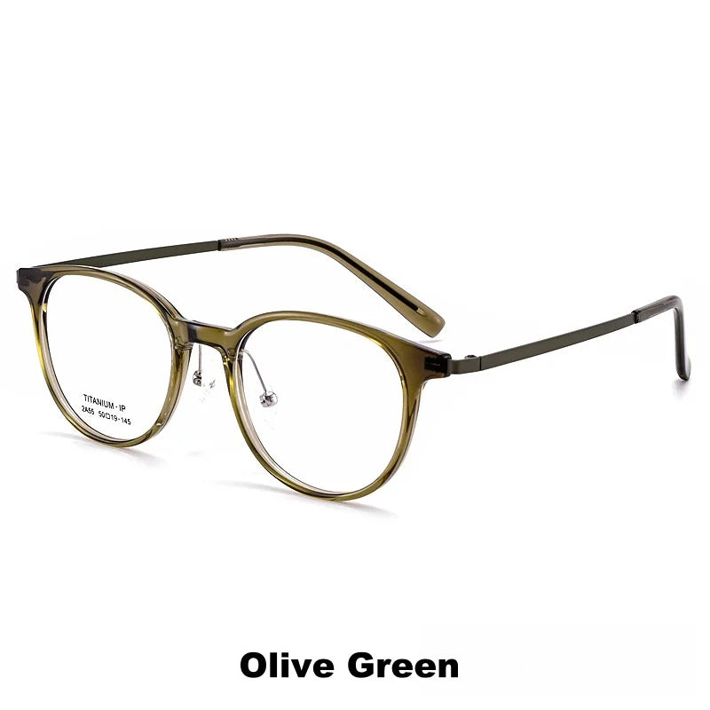 Ultra Light Titanium Cat Eye Eyeglass Frame - Anti Blue Light Optical Prescription Glasses