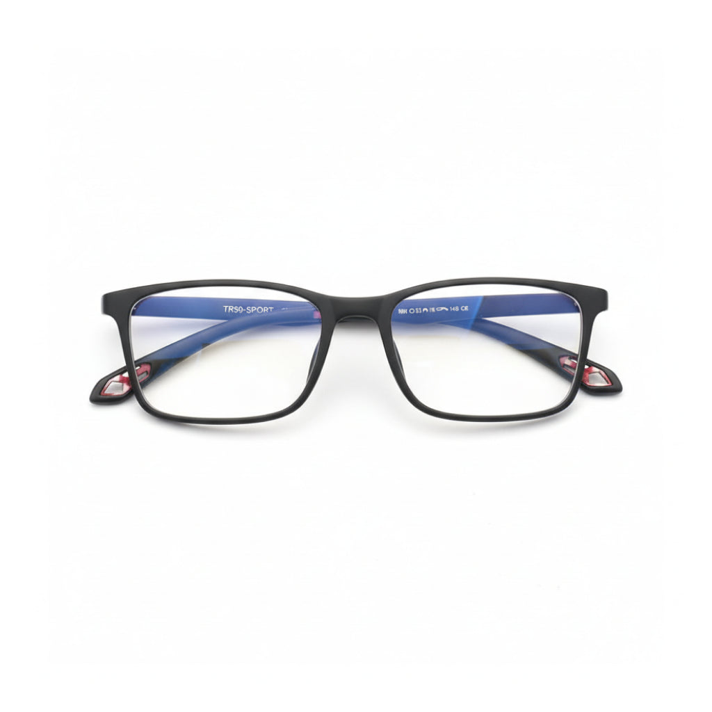 Square TR90 Anti-Blue Light Glasses Frame - Lightweight Sports Optical