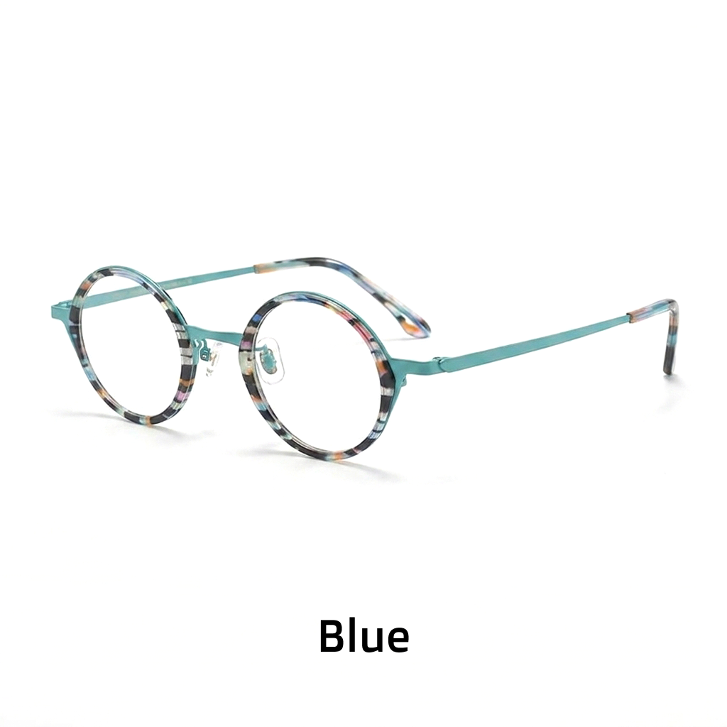 Runde optische Titanbrille