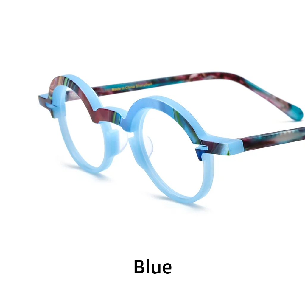 Runde Retro-Acetat-Brillenfassungen
