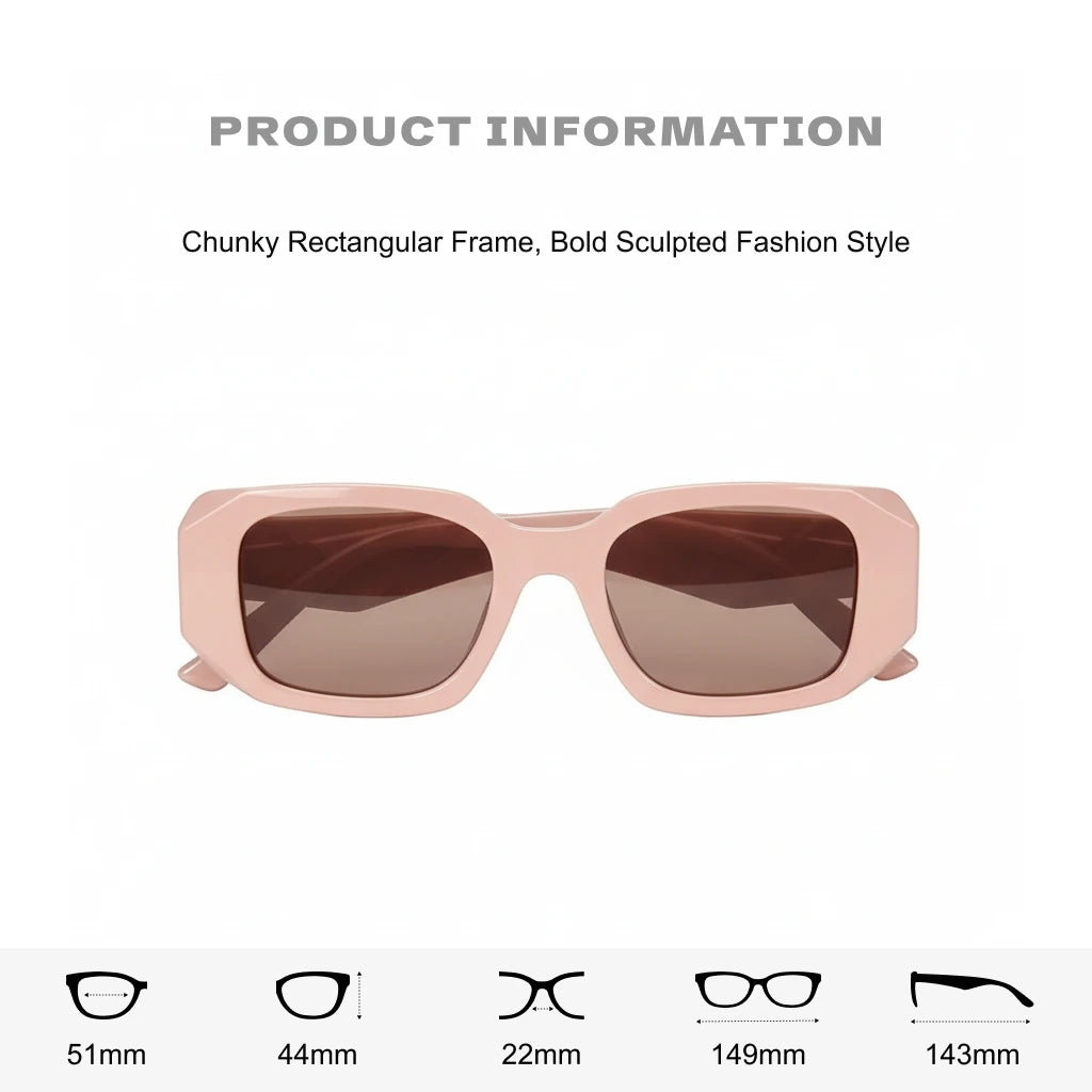 Ultra Light Oval Matte Sunglasses for Women - Model 9016