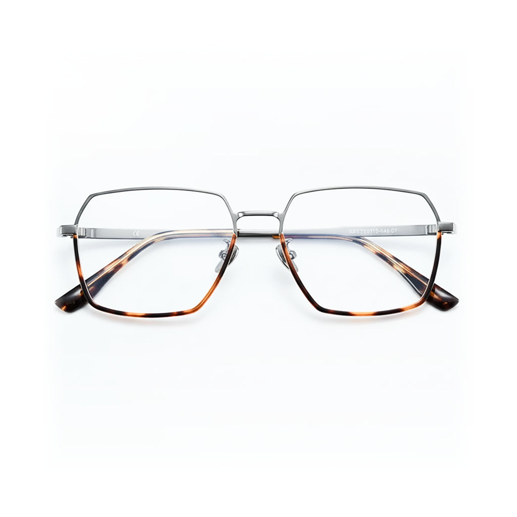Ultra Light Titanium Eyeglasses - Polygonal Business Frame