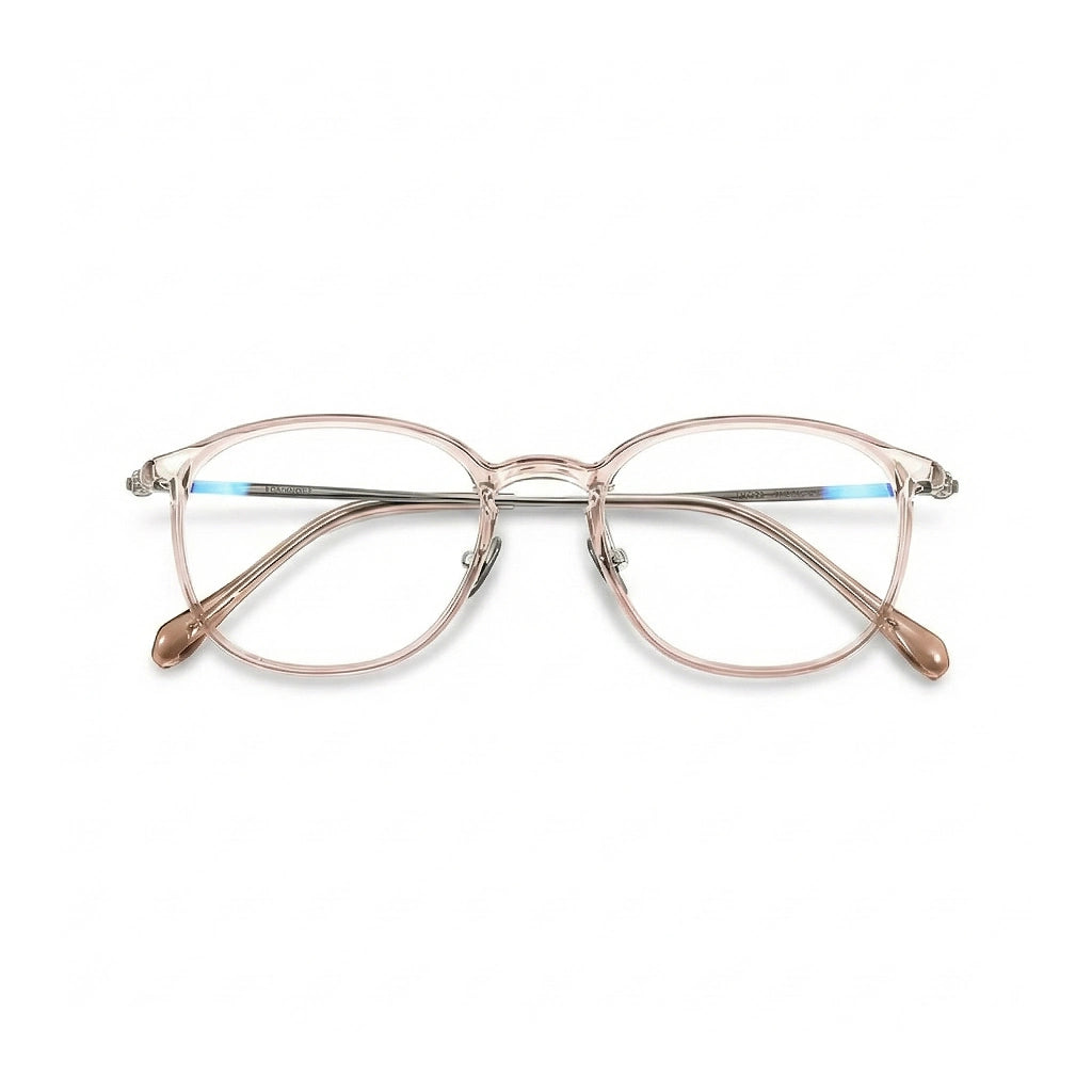 Retro Oval Titanium Eyeglasses Frame - Unisex Prescription Glasses 9109