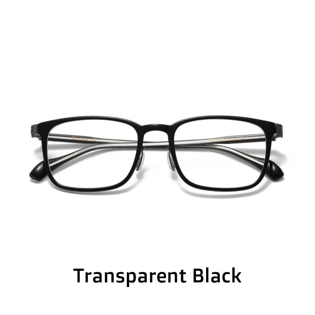 Monture rétro de gentleman pour la myopie, lunettes optiques carrées bleu-gris, élégantes et artistiques pour le quotidien.