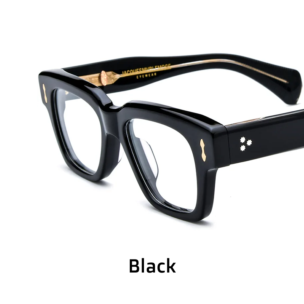Optischer Brillenrahmen aus quadratischem Acetat im Retro-Stil