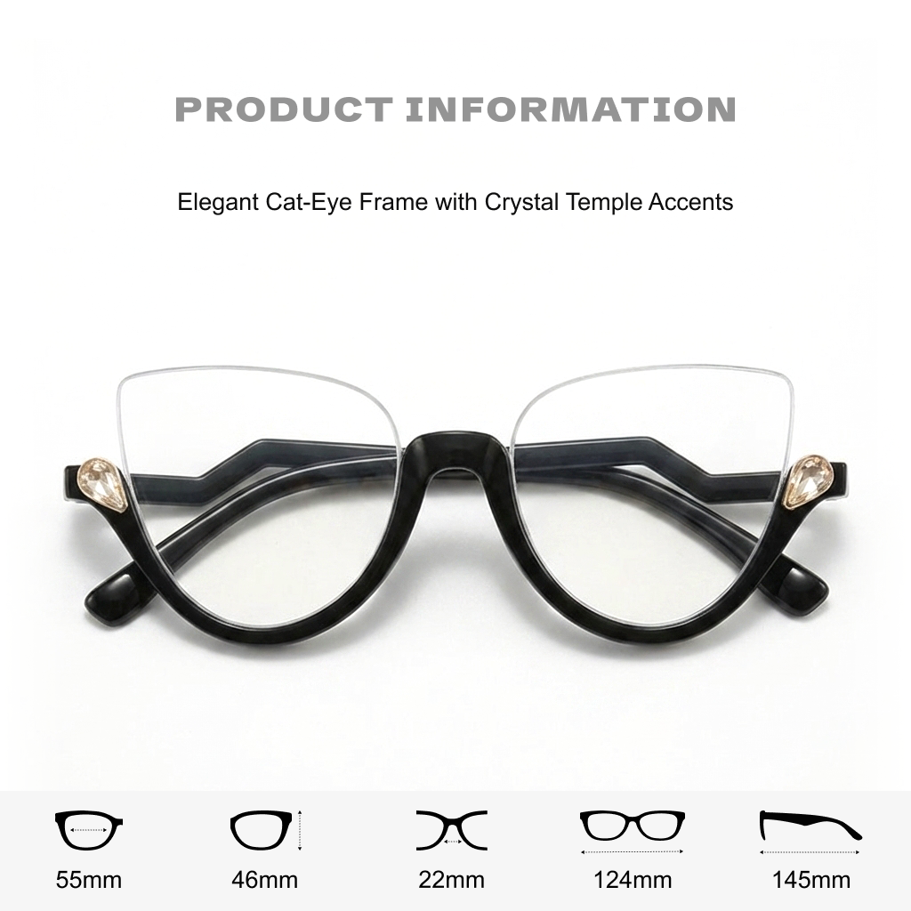 Women's Retro Cat Eye Optical Frames – Anti Blue Light