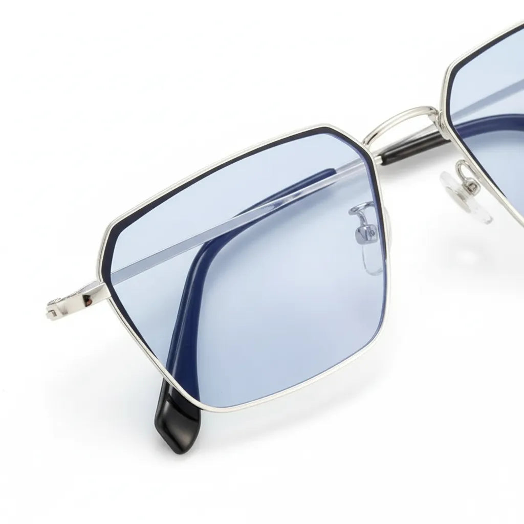 Anti Blue Light Metal Eyeglass Frame - Business Retro Multilateral Optical