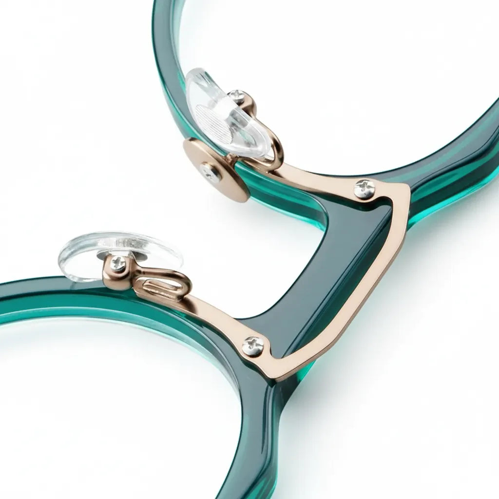 Retro Acetate Eyeglass Frame - Anti Blue Light Optical Prescription Glasses Model 5805