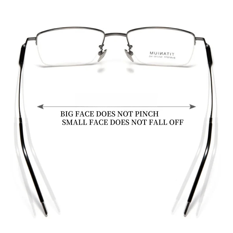 Ultra Light 8g Titanium Half-Frame Eyeglasses - Optical Prescription Frames