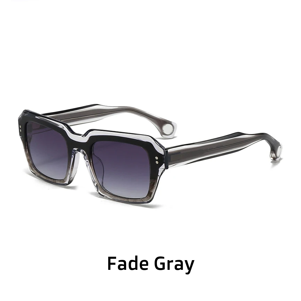 Polarized UV400 Rectangle Acetate Sunglasses
