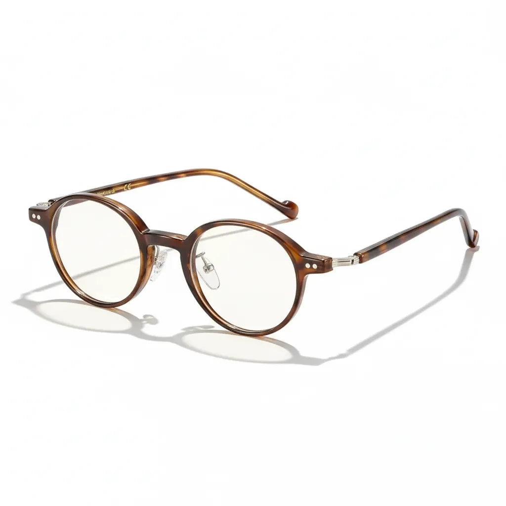 TR90 Ultra Light Retro Round Eyeglass Frame - Optical Prescription Ready