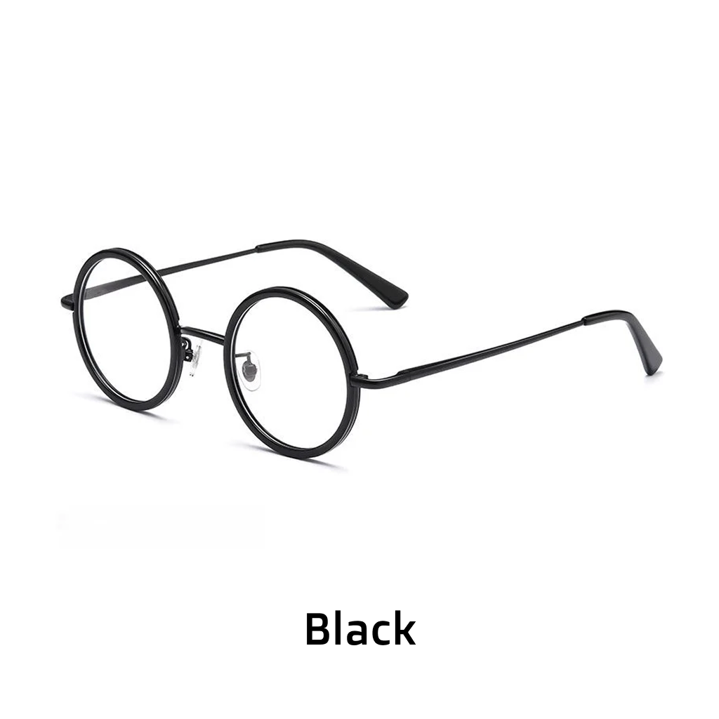Retro Round Metal Prescription Eyeglasses