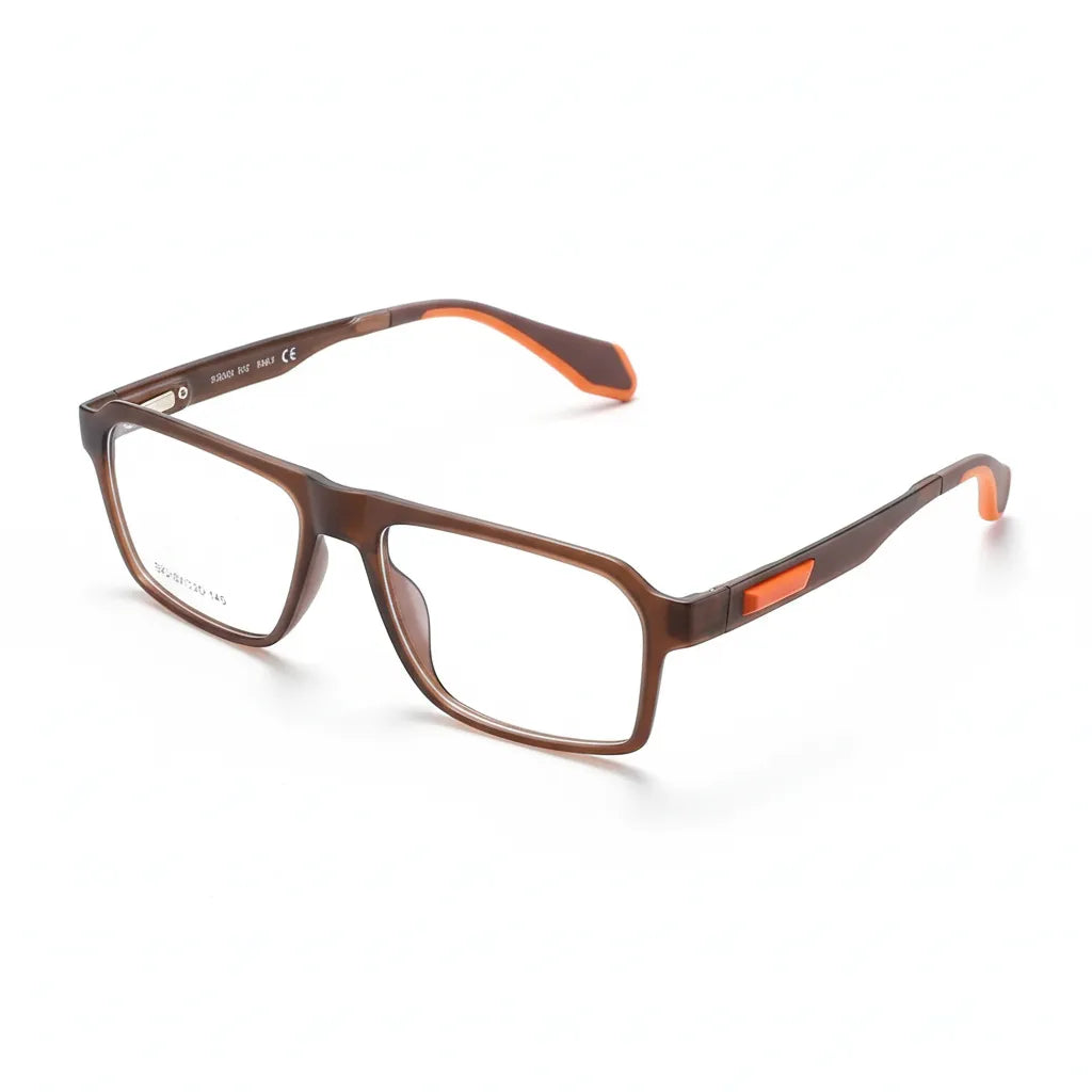 Ultra-Light Square Sports Cycling Eyeglass Frame - Optical Prescription Ready