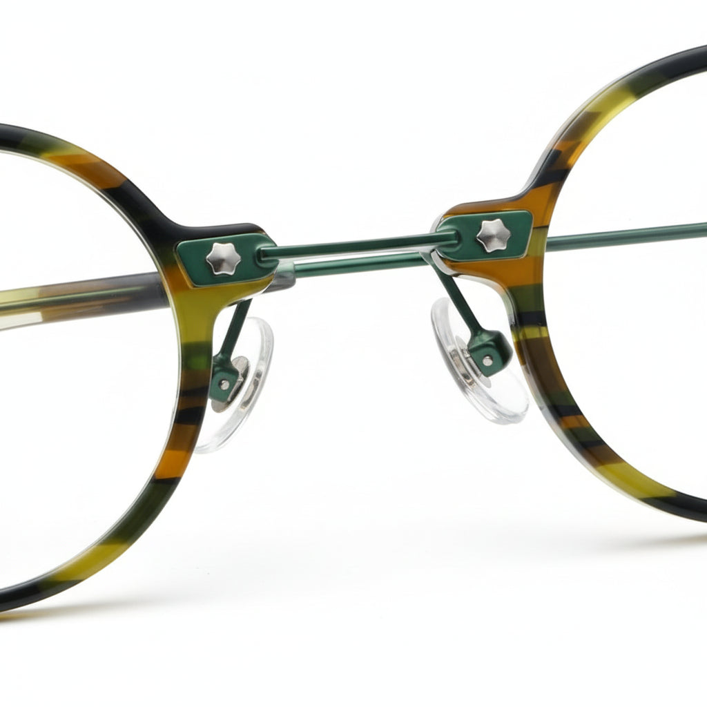 Retro Round Metal Eyeglass Frames - Lightweight Optical Prescription Glasses