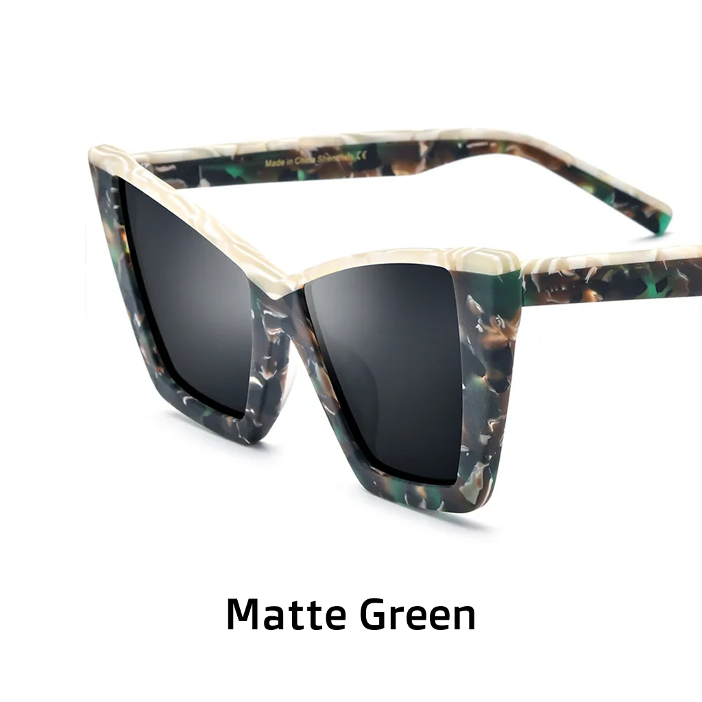 Cat Eye Polarized Sunglasses – UV400 Acetate Frame