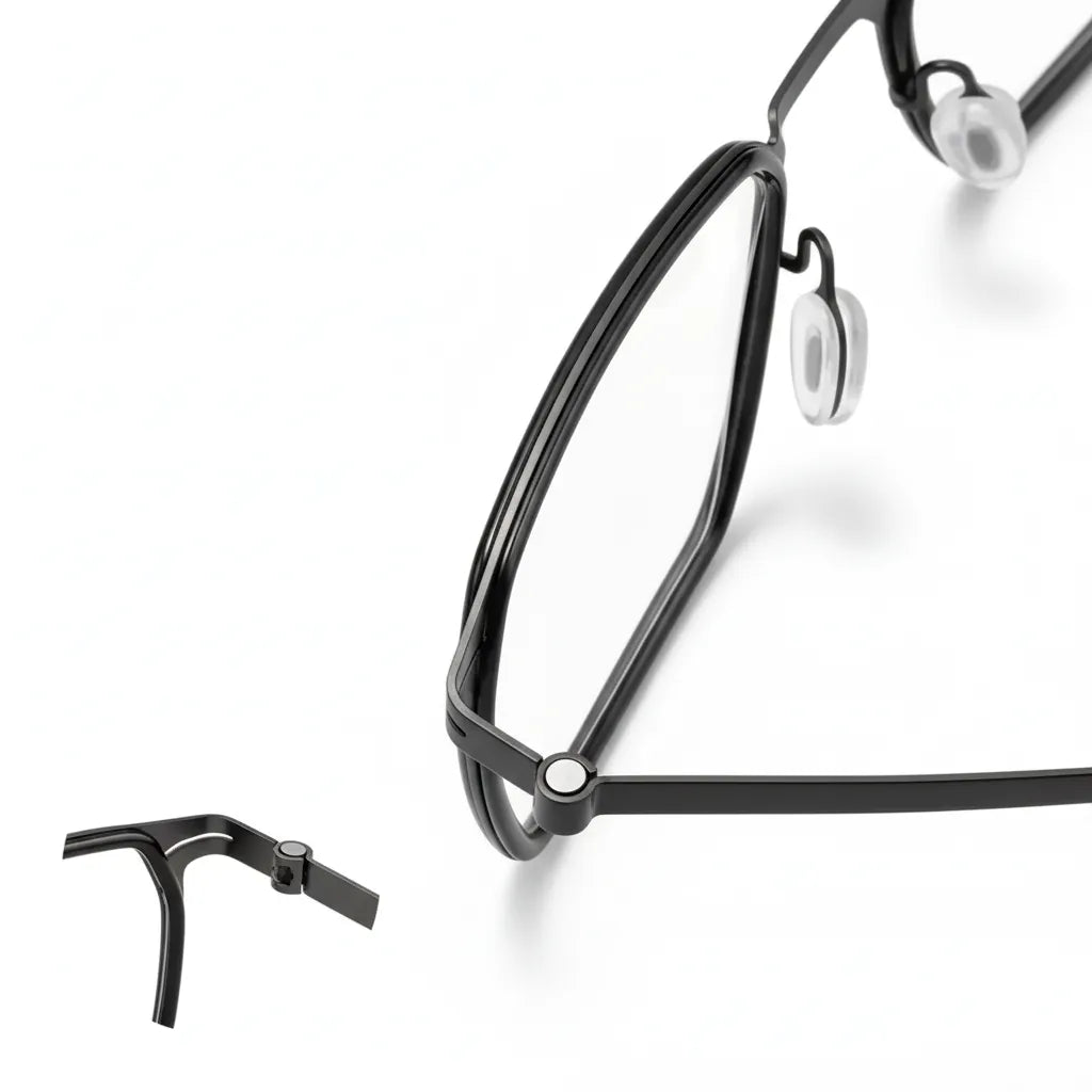 Ultra-Light Titanium Polygonal Eyeglasses Frame with Blue Light Protection