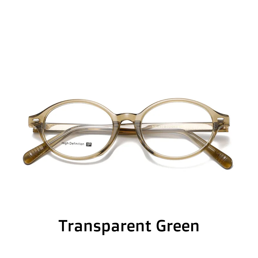 Monture ovale rétro ultra-légère pour la myopie, lunettes optiques artistiques pour visages menus, décontractées et élégantes.