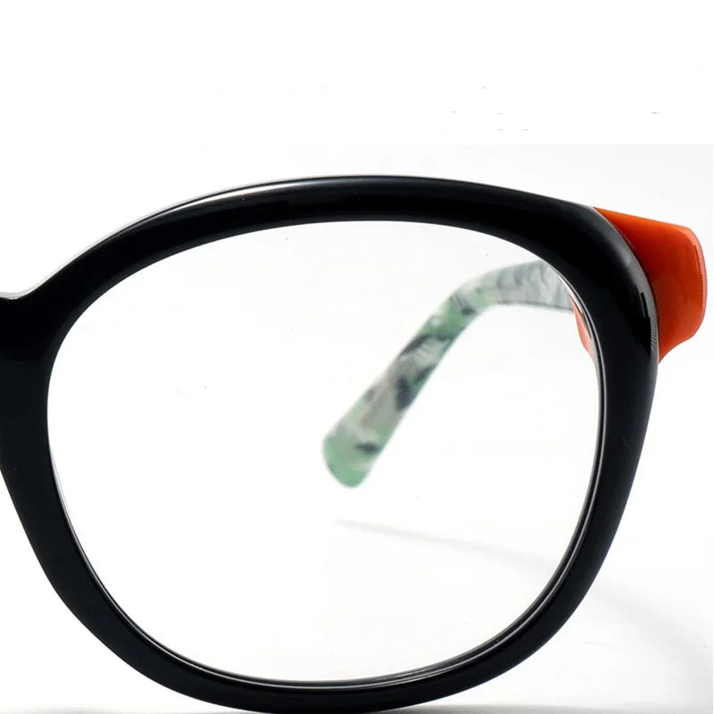 Ultra Light Circular Eyeglass Frame with Spring Hinge