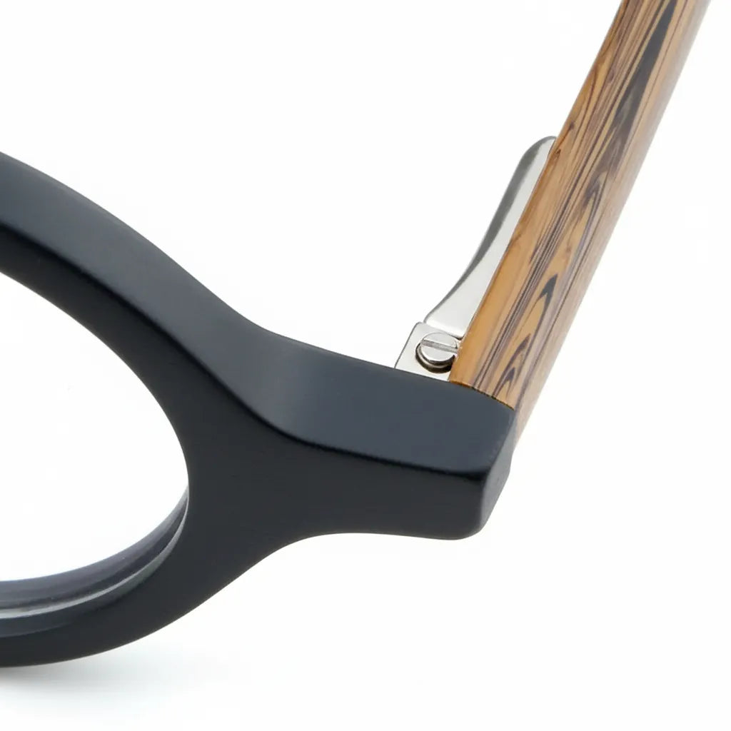 Retro Round Eyeglass Frame with Spring Hinges - Model 5802