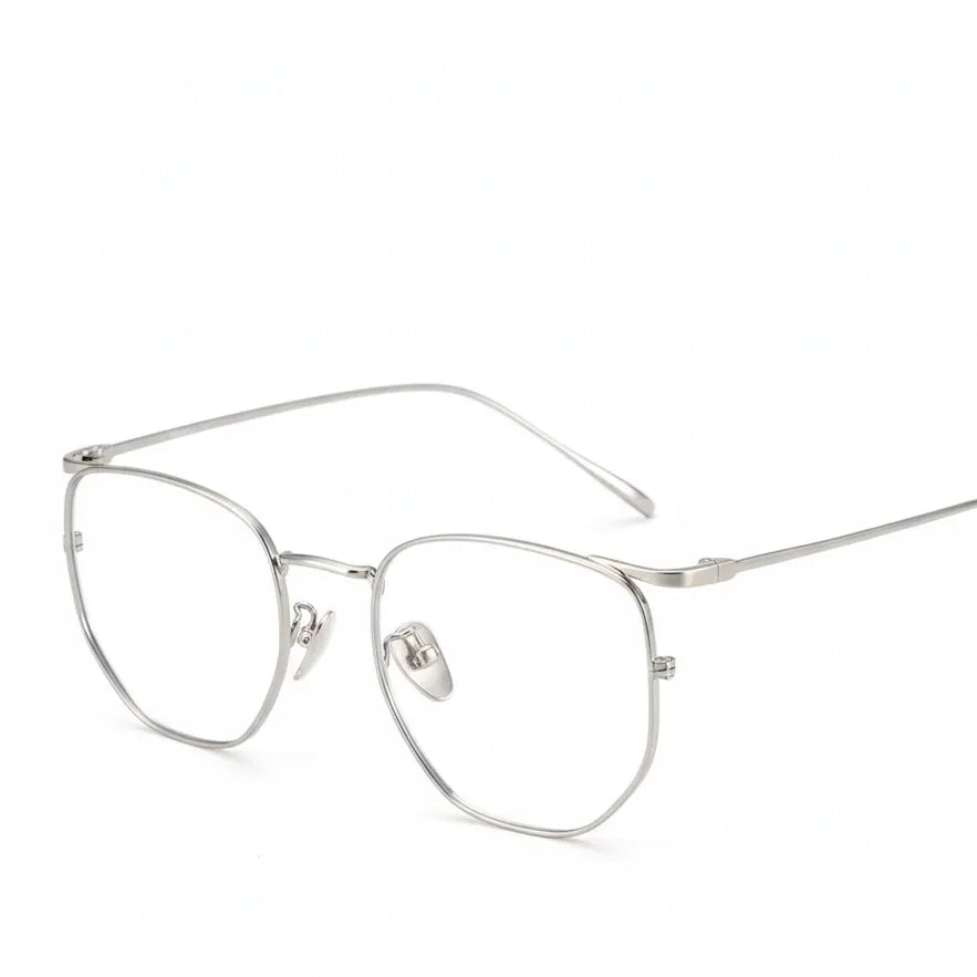 Anti-Blue Light Titanium Optical Glasses Frame - Polygonal Design