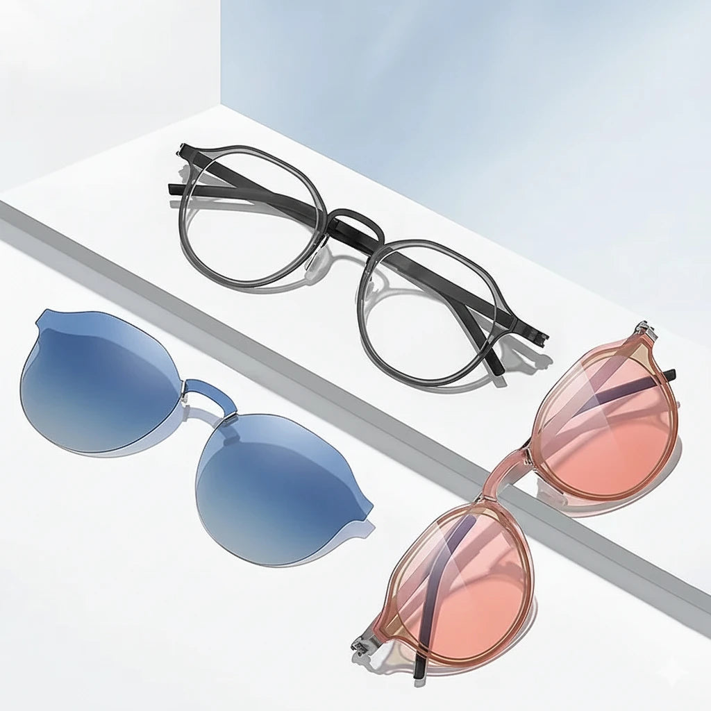 Magnetic Polarized Prescription Glasses with Anti-Blue Light