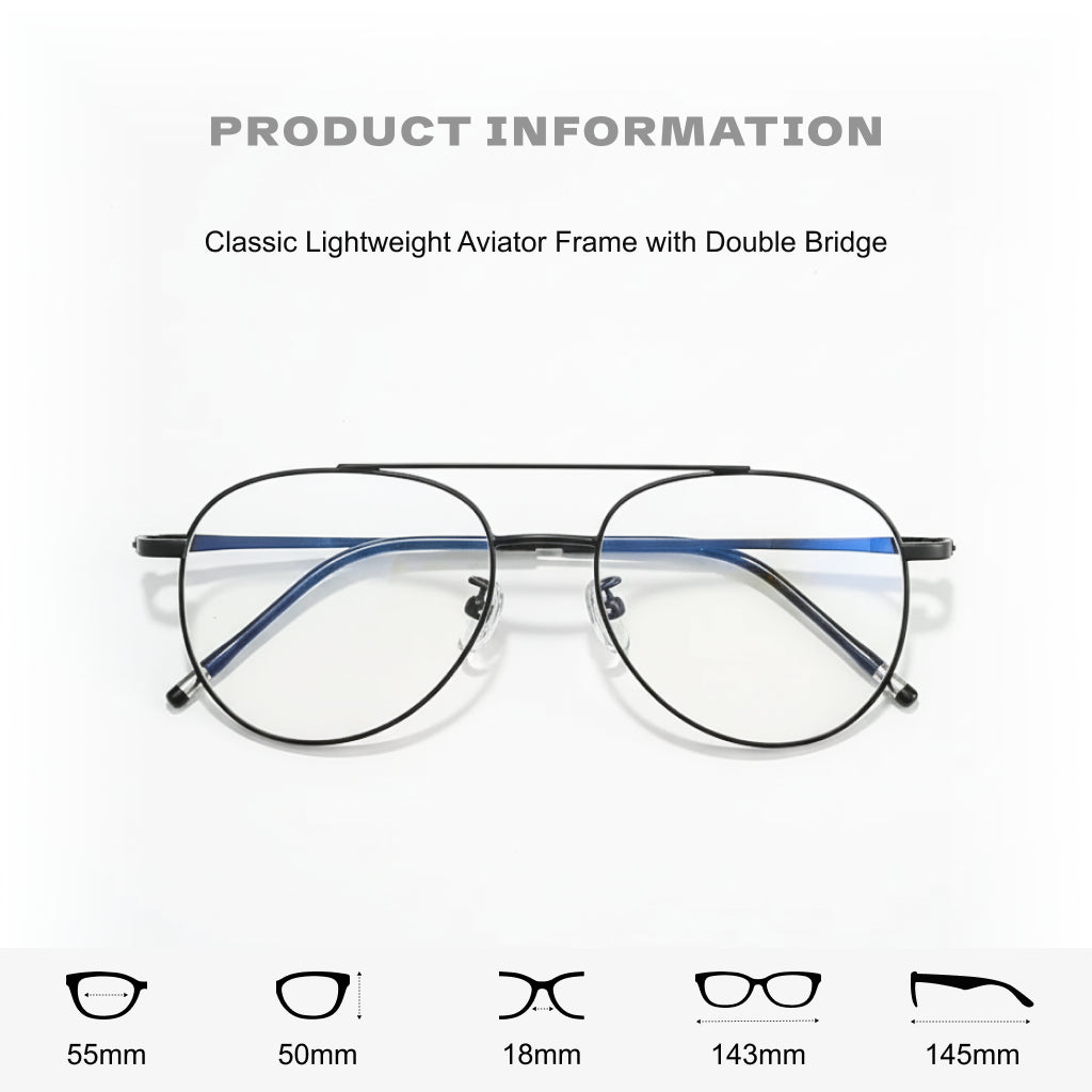 Retro Titanium Eyeglasses - Ultra Light Unisex Optical Frame
