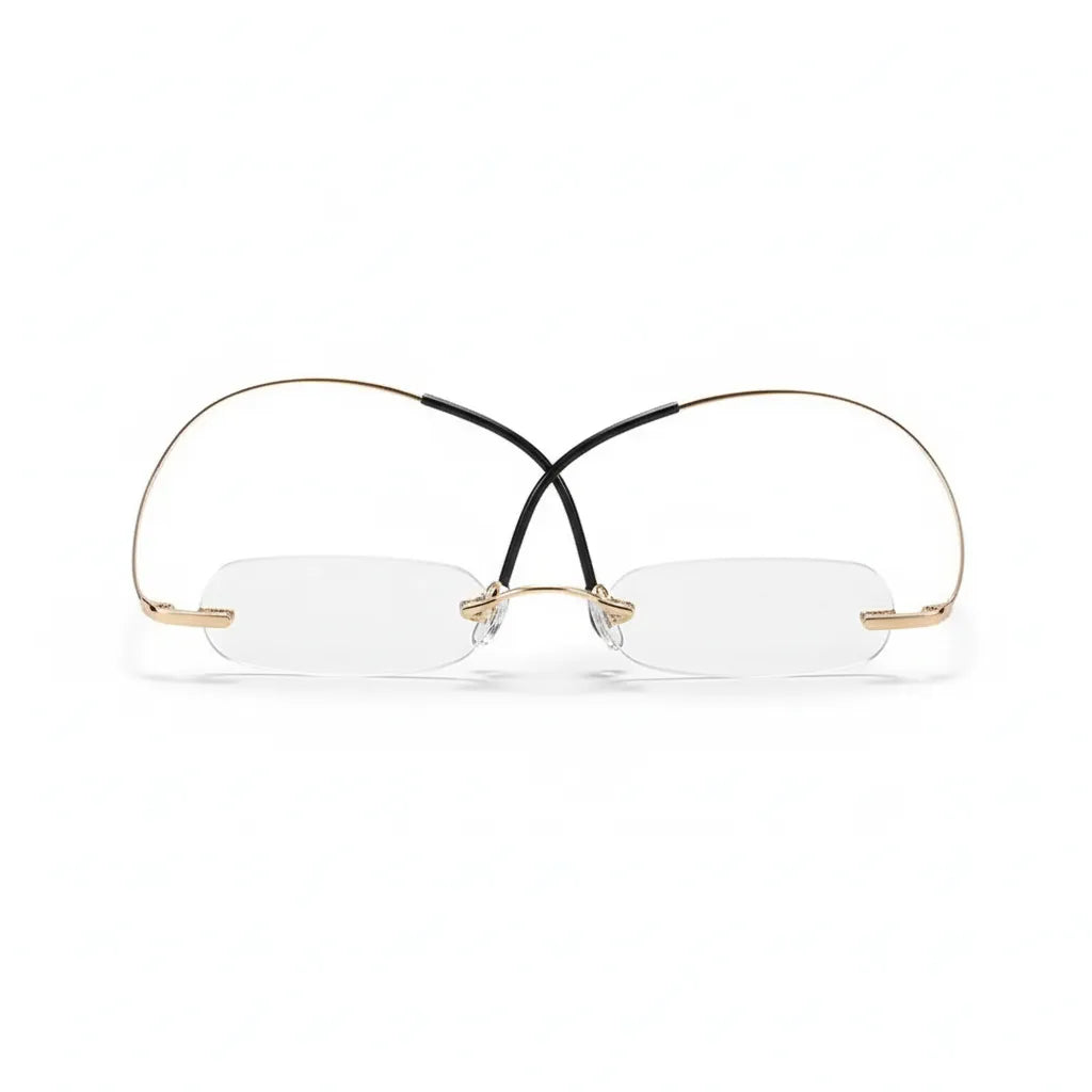 Ultra-Light Titanium Rimless Glasses Frame - Business Square Optical
