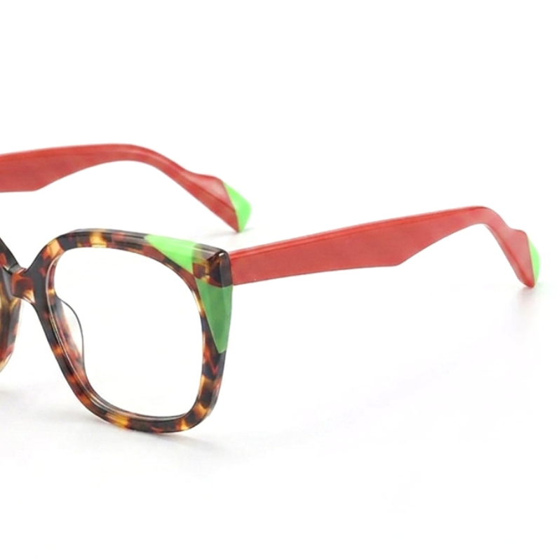 Acetate Large Square Optical Frames – Bold Color Prescription Eyeglasses