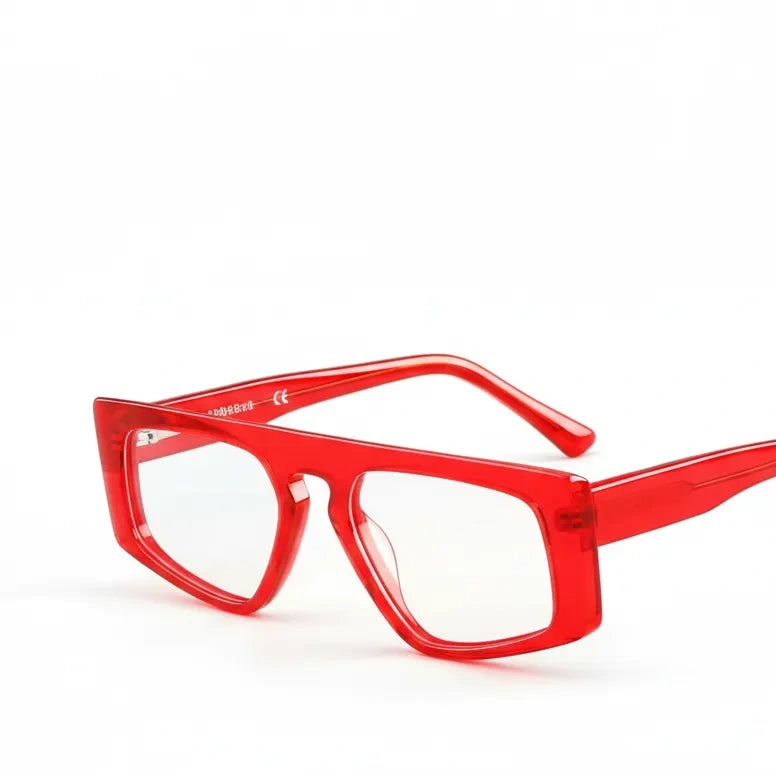 Retro Irregular Acetate Eyeglass Frames - Optical Prescription Glasses